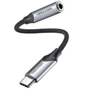 ADAPTADOR AUDIO JACK 3.5/H USB-C/M 1 M GRIS VENTION