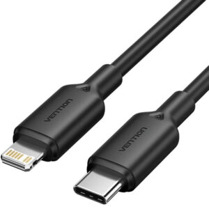CABLE 2.0 USB-C A LIGHTNING 1 M NEGRO VENTION