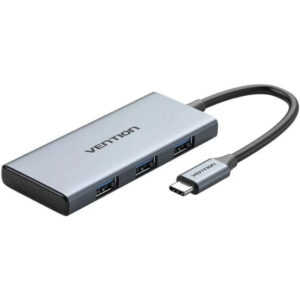 DOCKING STATION 6 PUERTOS USB-C 1xHDMI/3xUSB-A/1xLECTOR TARJETAS GRIS VENTION