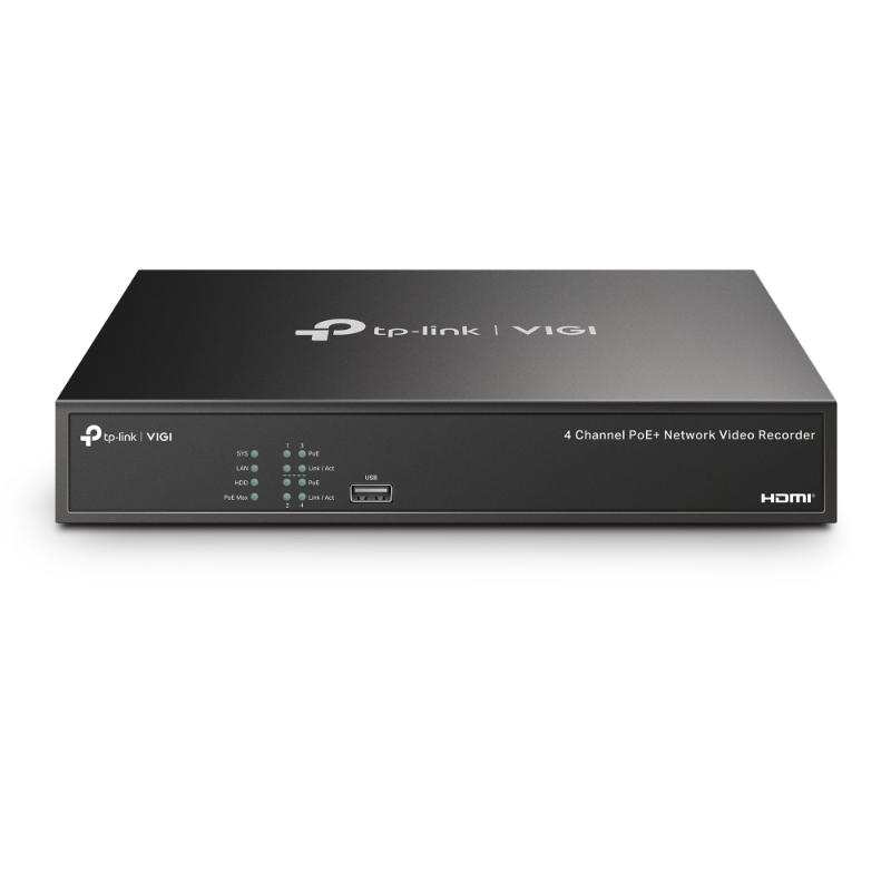 TP-LINK VIDEO GRABADOR NVR VIGI PoE+ 4 CANALES + HDD 2TB