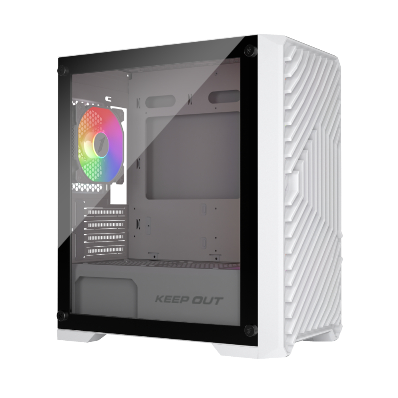 CAJA MICROATX XC-220 GLASS ARGB BLANCO KEEPOUT